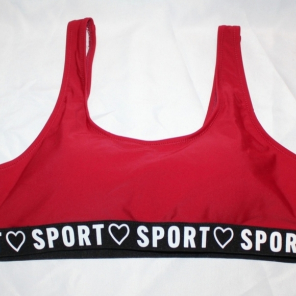 NEW ♡ Sport Tape Logo Padded Sports Bra - Picture 9 of 13